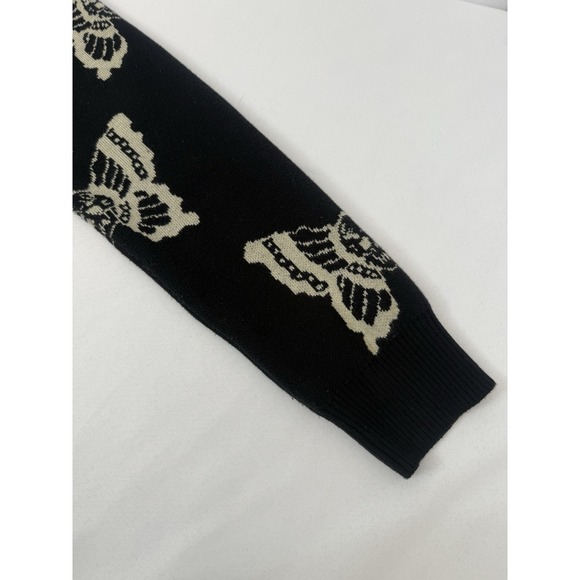 Lurking Class Butterfly Skull Design Black Cardigan Sweater Womens Size L - Picture 6 of 9